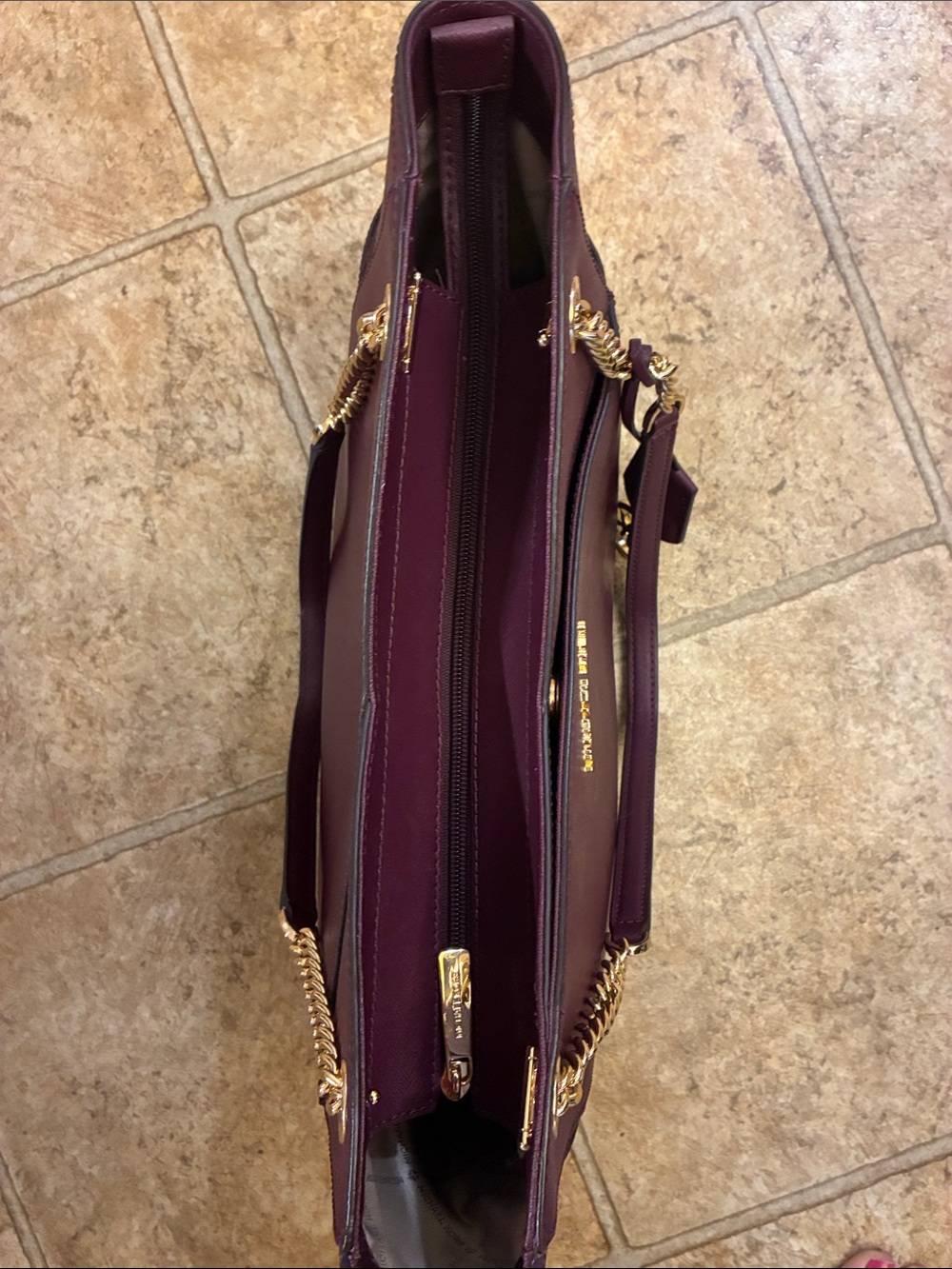 Michael Kors Burgundy/Merlot Signature Tote - Picture 10 of 12